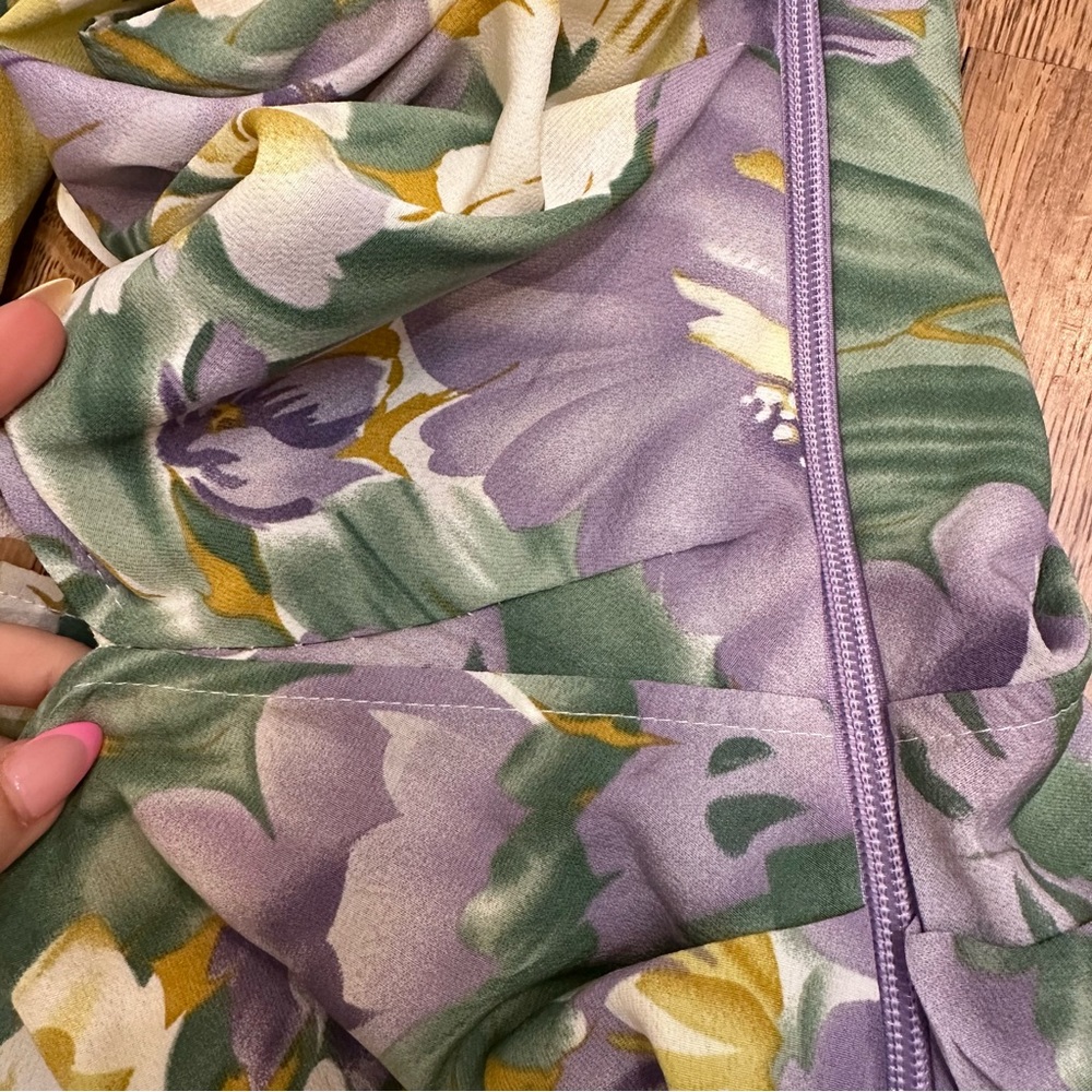 Asymmetrical Tropics Maxi Dress in Lavender & Multicolor from Bronx and Banco - Picture 10 of 16